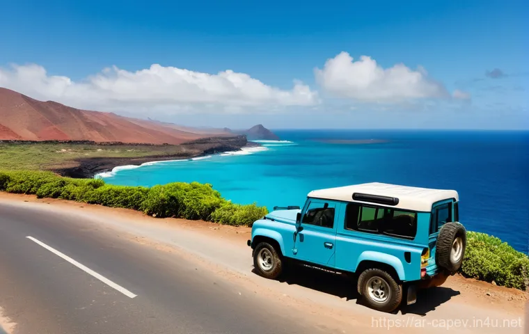 카보베르데 렌터카 주행법 - **"Freedom of Cape Verdean Exploration"**
A wide-angle, vibrant, and realistic shot showcasing a...