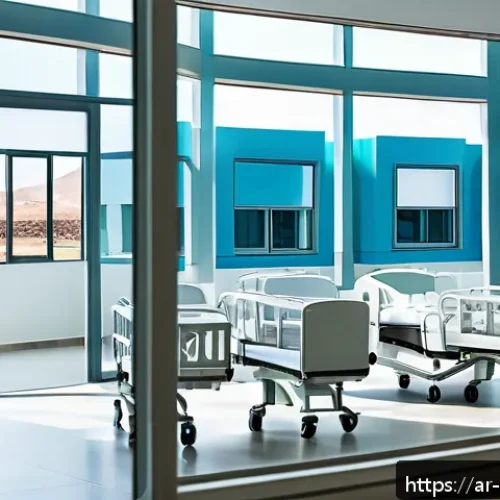 카보베르데 로컬 의료 시스템 - A modern healthcare facility in Cabo Verde, featuring a newly constructed hospital building with adv...