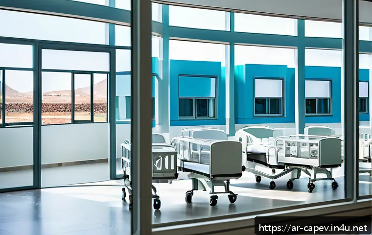 카보베르데 로컬 의료 시스템 - A modern healthcare facility in Cabo Verde, featuring a newly constructed hospital building with adv...