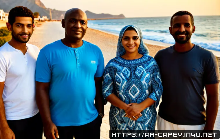 카보베르데 민족 구성 - Photorealistic documentary-style group portrait of diverse Cape Verdean adults representing mixed Af...